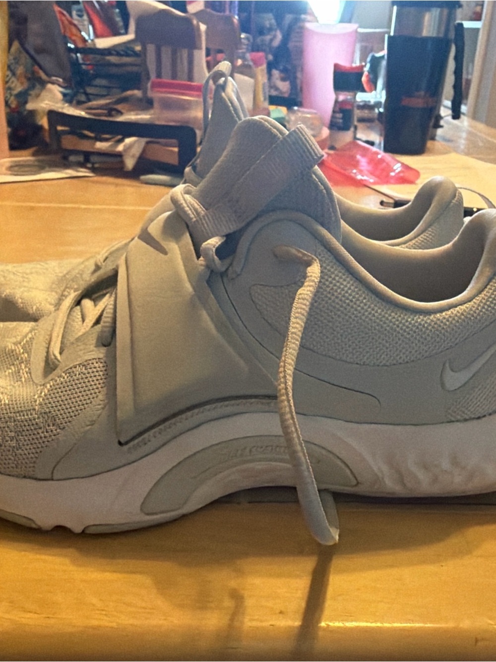 Nike Light Gray Velcro & Lace Sneakers